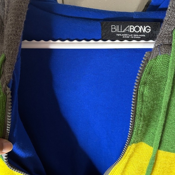 Billabong Men's Colorful Striped Zip-Up Sweater - Picture 8 of 10